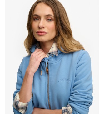 Superdry Sudadera Essential Logo Ziphood HB blauw