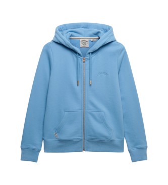 Superdry Sudadera Essential Logo Ziphood HB blauw