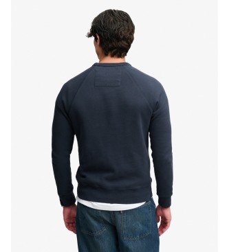Superdry Pulover Felt Applique Relaxed temno moder