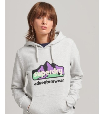Superdry Bluza z kapturem 90s Terrain szara
