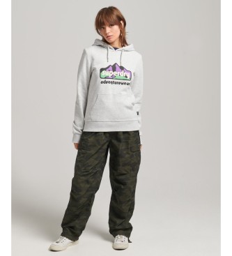 Superdry Bluza z kapturem 90s Terrain szara