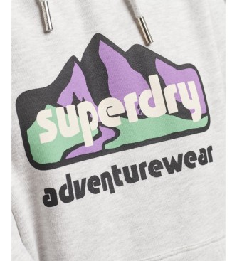 Superdry Bluza z kapturem 90s Terrain szara