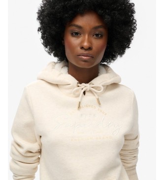 Superdry Bluza Luxe Metallic w kolorze z?amanej bieli