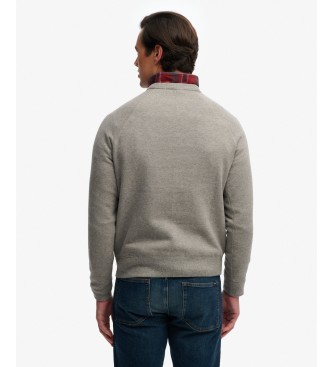 Superdry Sudadera Merchant Vintage Print gris