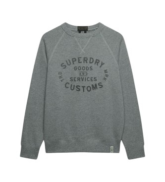 Superdry Sudadera Merchant Vintage Print gris