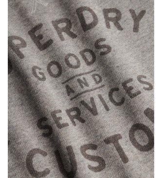 Superdry Sudadera Merchant Vintage Print gris