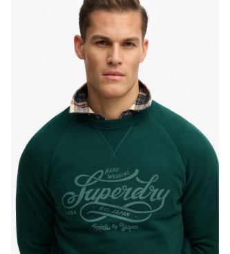 Superdry Sudadera Merchant Vintage verde