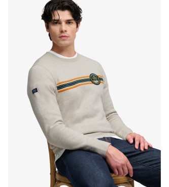 Superdry Outdoor Stripe Logo Beige Sweatshirt