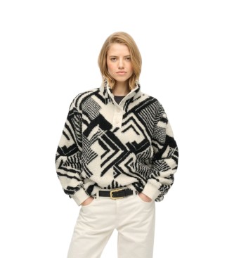 Superdry Off-white Super Soft Half sweatshirt