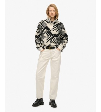Superdry Off-white Super Soft Half sweatshirt