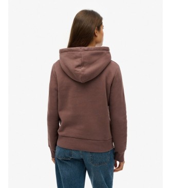 Superdry Braunes Tonal Core Kapuzenpullover