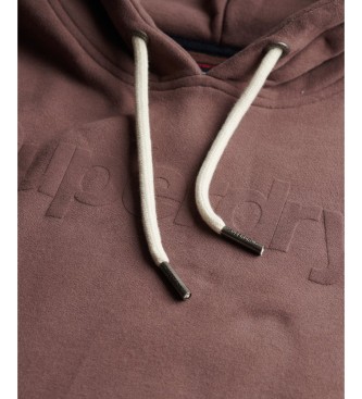 Superdry Braunes Tonal Core Kapuzenpullover