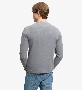 Superdry Jersey Clássico Pesado Texturizado cinza