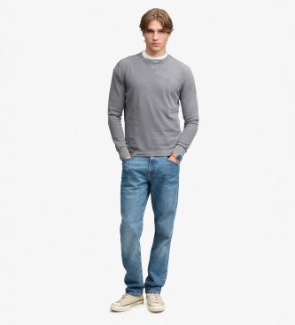 Superdry Jersey Clássico Pesado Texturizado cinza