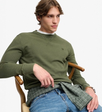 Superdry Suéter Classic Heavy Textured verde