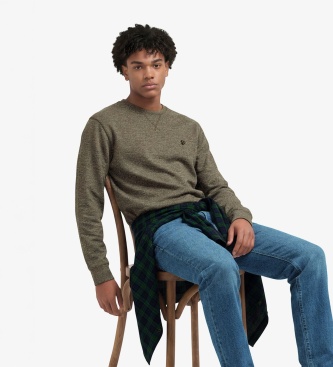 Superdry Green Slub Waffle long-sleeve shirt