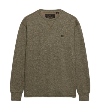 Superdry Green Slub Waffle long-sleeve shirt