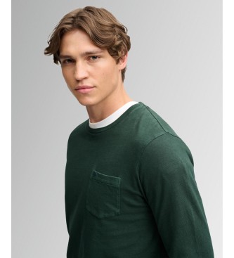 Superdry T-shirt met lange mouwen en zak, groen