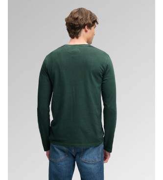 Superdry T-shirt met lange mouwen en zak, groen
