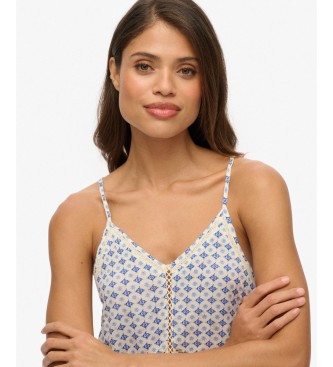 Superdry Top a spalline Vintage Ladder Trim blu