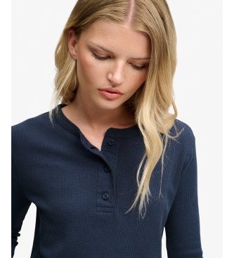 Superdry Navy Essential Waffle T-shirt