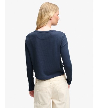Superdry Navy Essential Waffle T-shirt