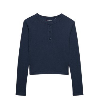 Superdry Navy Essential Waffle T-shirt