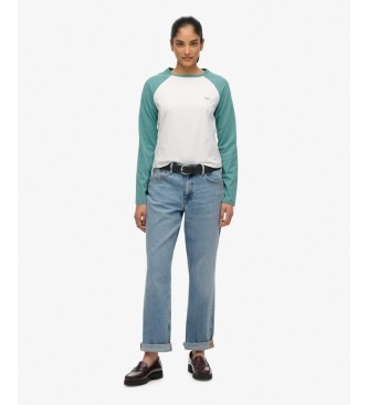 Superdry Green Essential Logo Baseball Top