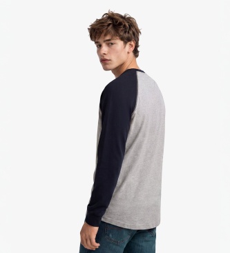Superdry Vintage Athletic Baseball T-shirt, gray, navy