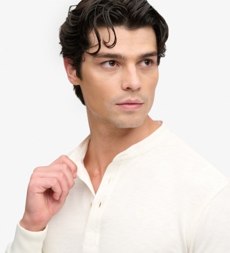 Superdry Wit gebroken Woven Placket T-shirt
