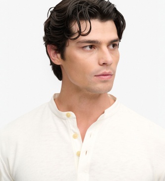 Superdry Wit gebroken Woven Placket T-shirt