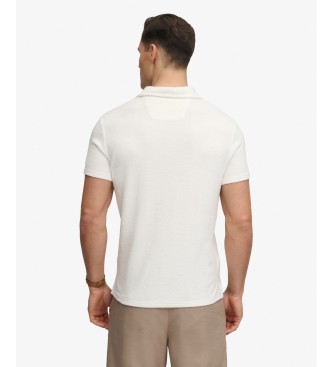 Superdry Polo en tissu éponge Blanc cassé