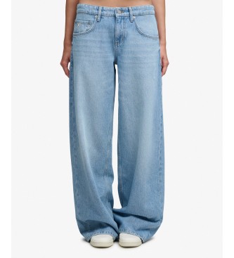 Superdry Jeans Mid Rise Baggy azul