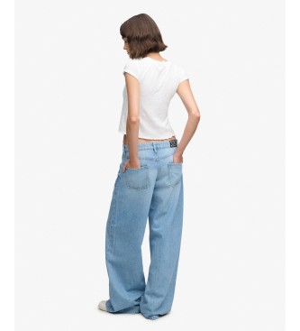 Superdry Jeans Mid Rise Baggy azul
