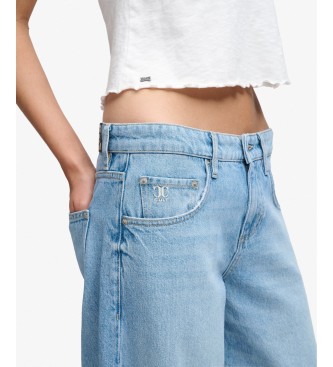 Superdry Jeans Mid Rise Baggy azul