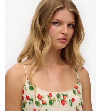 Superdry Vestido Bias Cut bege