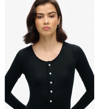 Superdry Vestito Henley nero