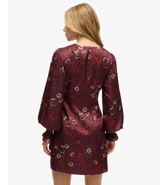 Superdry Vestido Jacquard granate