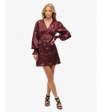Superdry Vestido Jacquard granate