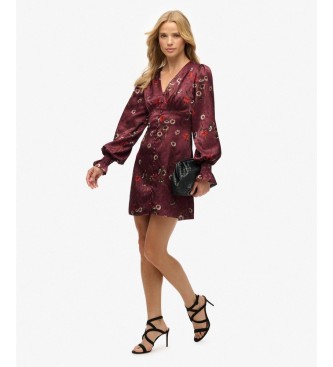 Superdry Vestido Jacquard granate