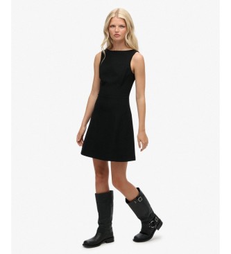Superdry Sort LBD kjole med rund halsudskæring