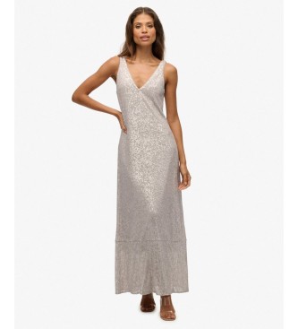 Superdry Silver Sequin Dress