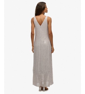 Superdry Silver Sequin Dress