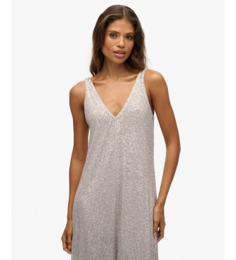 Superdry Silver Sequin Dress