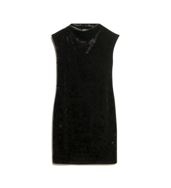 Superdry Vestido Velvet Bodycon negro