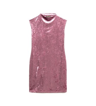Superdry Vestido Velvet Bodycon rosa