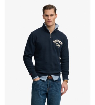 Superdry Moletom Vintage Athletic Half Zip azul