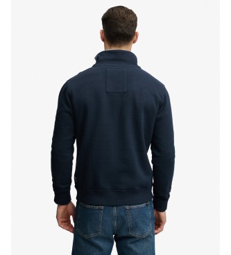 Superdry Moletom Vintage Athletic Half Zip azul