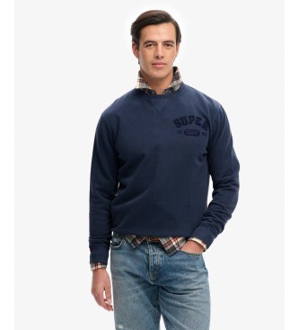 Superdry Sweat-shirt col rond Vintage Athletic Tonal Crew bleu marine
