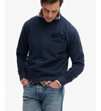 Superdry Sweat-shirt col rond Vintage Athletic Tonal Crew bleu marine